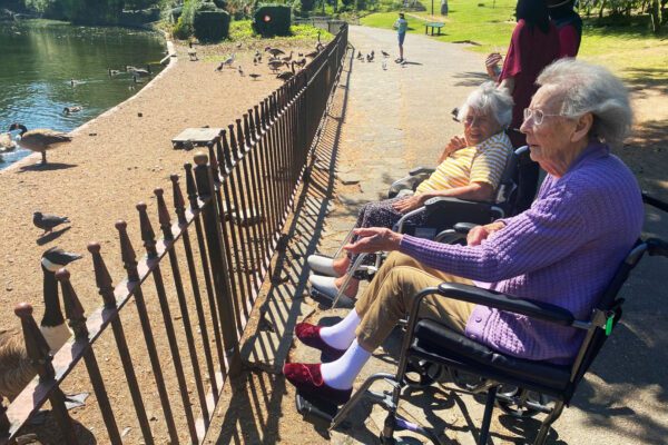 Priory Court Care Home Enjoy The Sun at Local Park