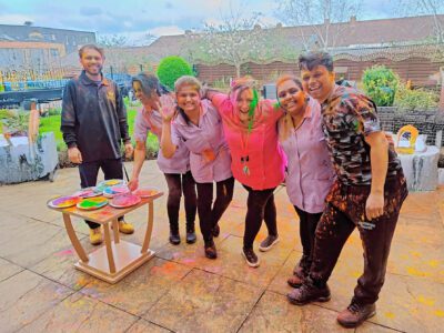 Albany Lodge Nursing Home celebrate the colourful Holi Festival